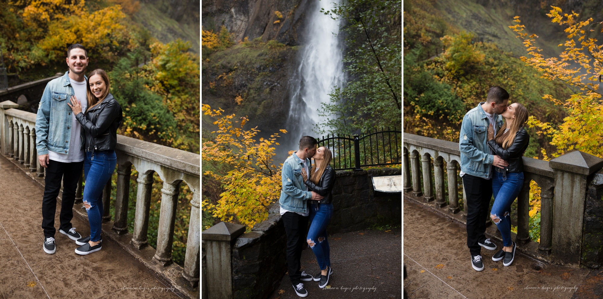 portland engagement photographer, multnomah falls proposal photos, oregon wedding photographer