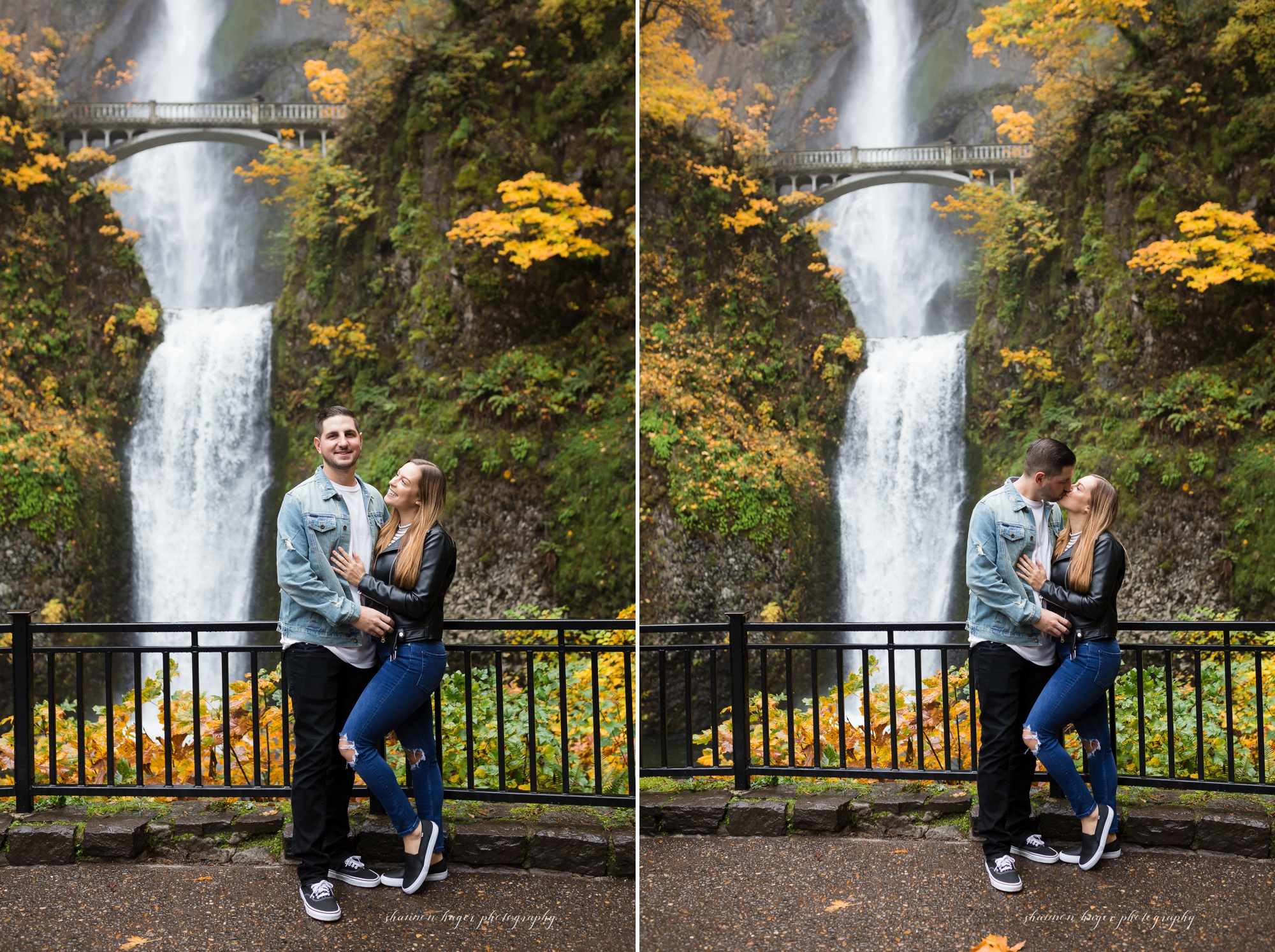 portland engagement photographer, multnomah falls proposal photos, oregon wedding photographer