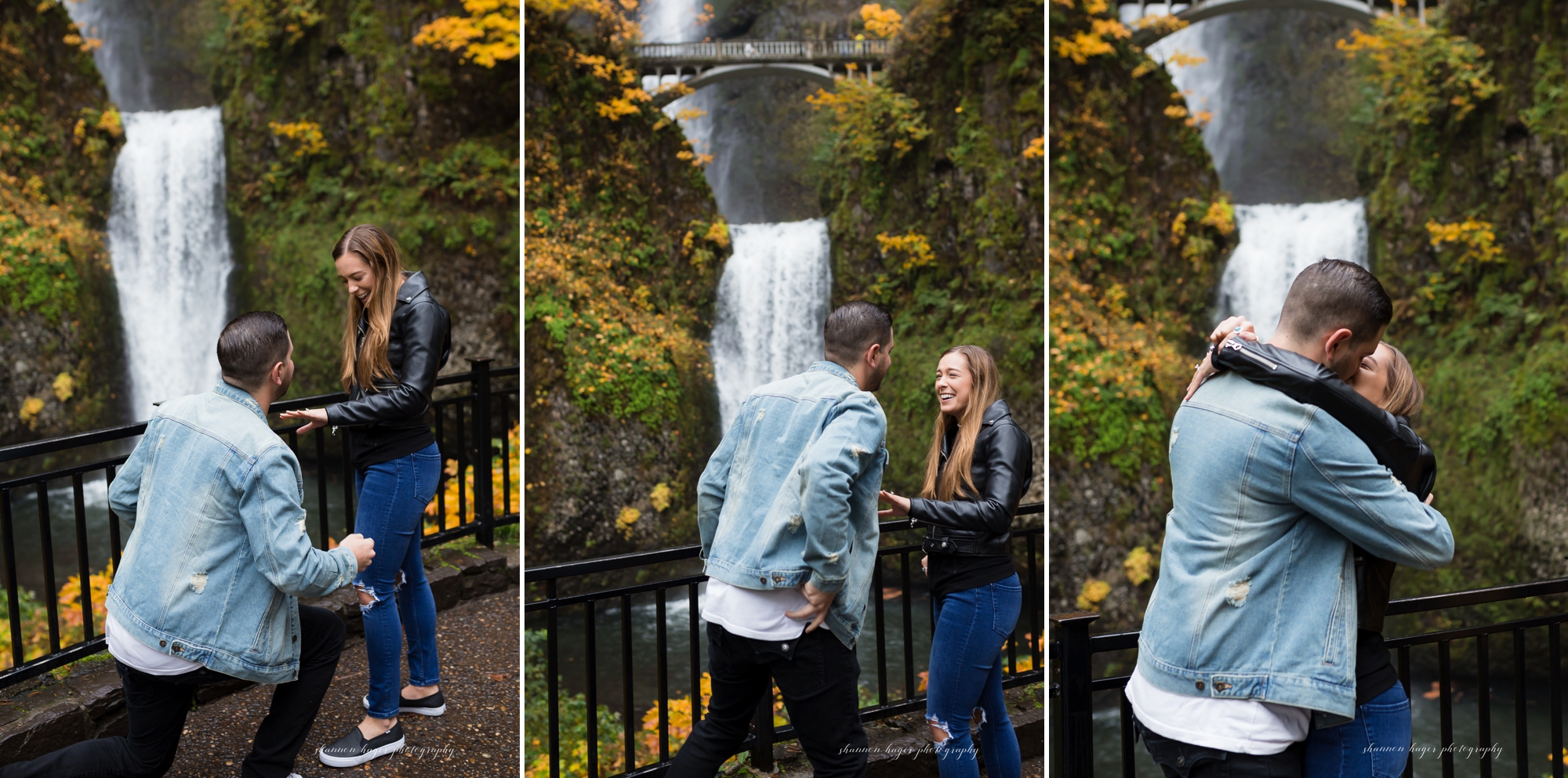 multnomah falls proposal, waterfall wedding photographer oregon, portland wedding photography