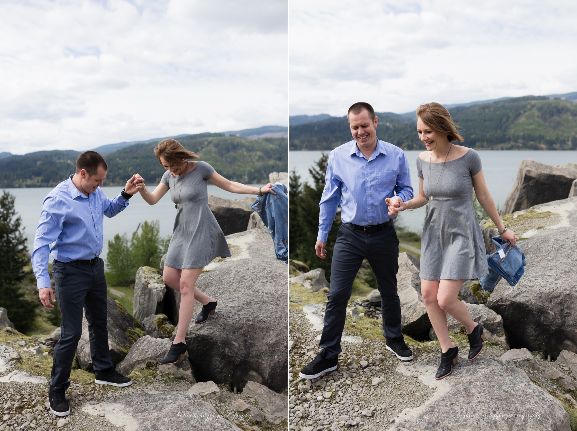 portland photographer weddings, outdoor engagement session columbia river gorge