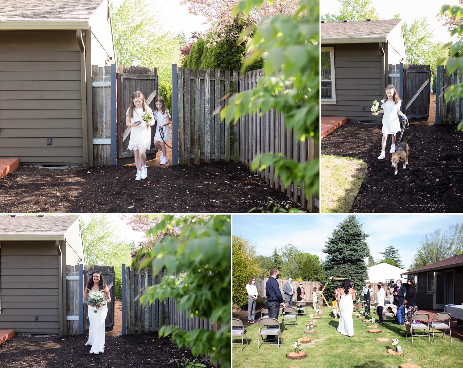 backyard wedding portland photographer, micro wedding portland, oregon zoom wedding photographer