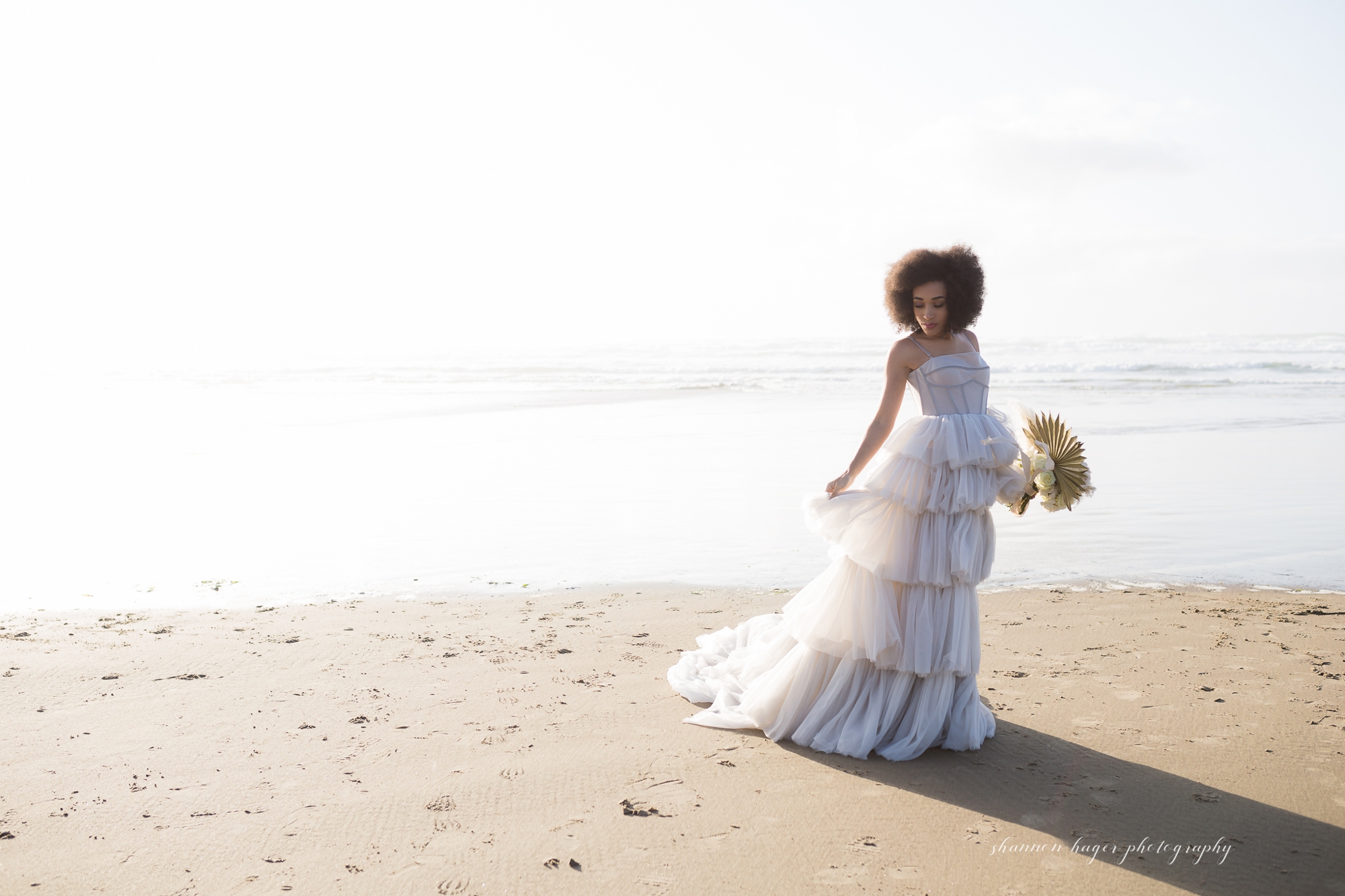 cannon beach wedding bridal session, shannon hager photography