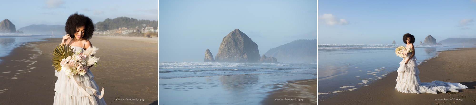 cannon beach wedding bridal session, shannon hager photography