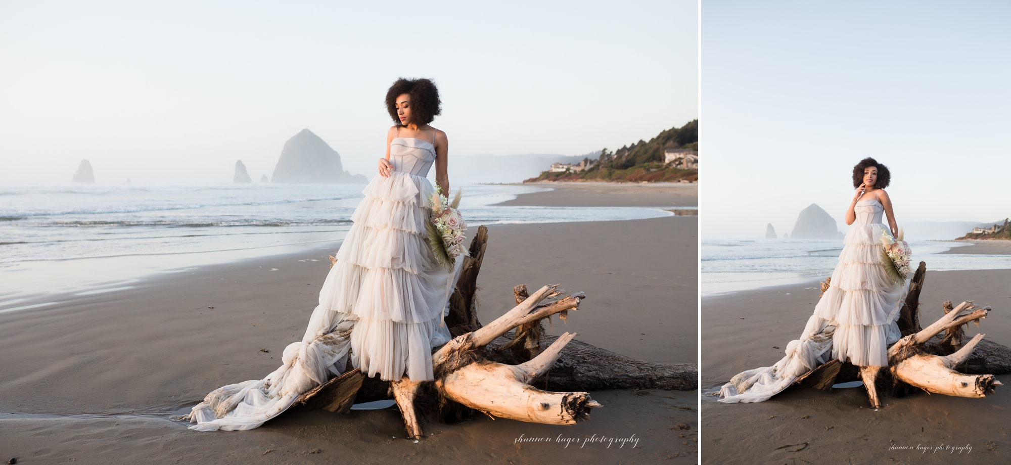 oregon coast wedding bridal session, shannon hager photography