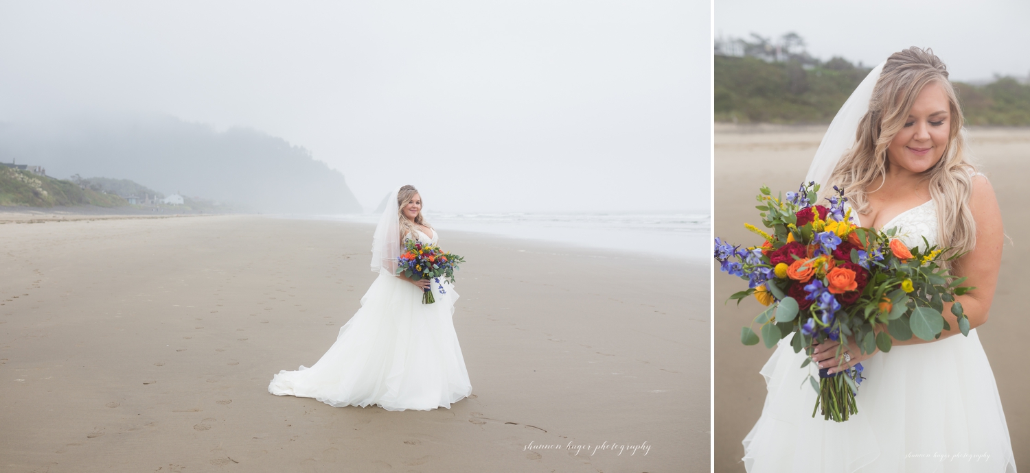 arch cape oregon coast elopement, shannon hager photography