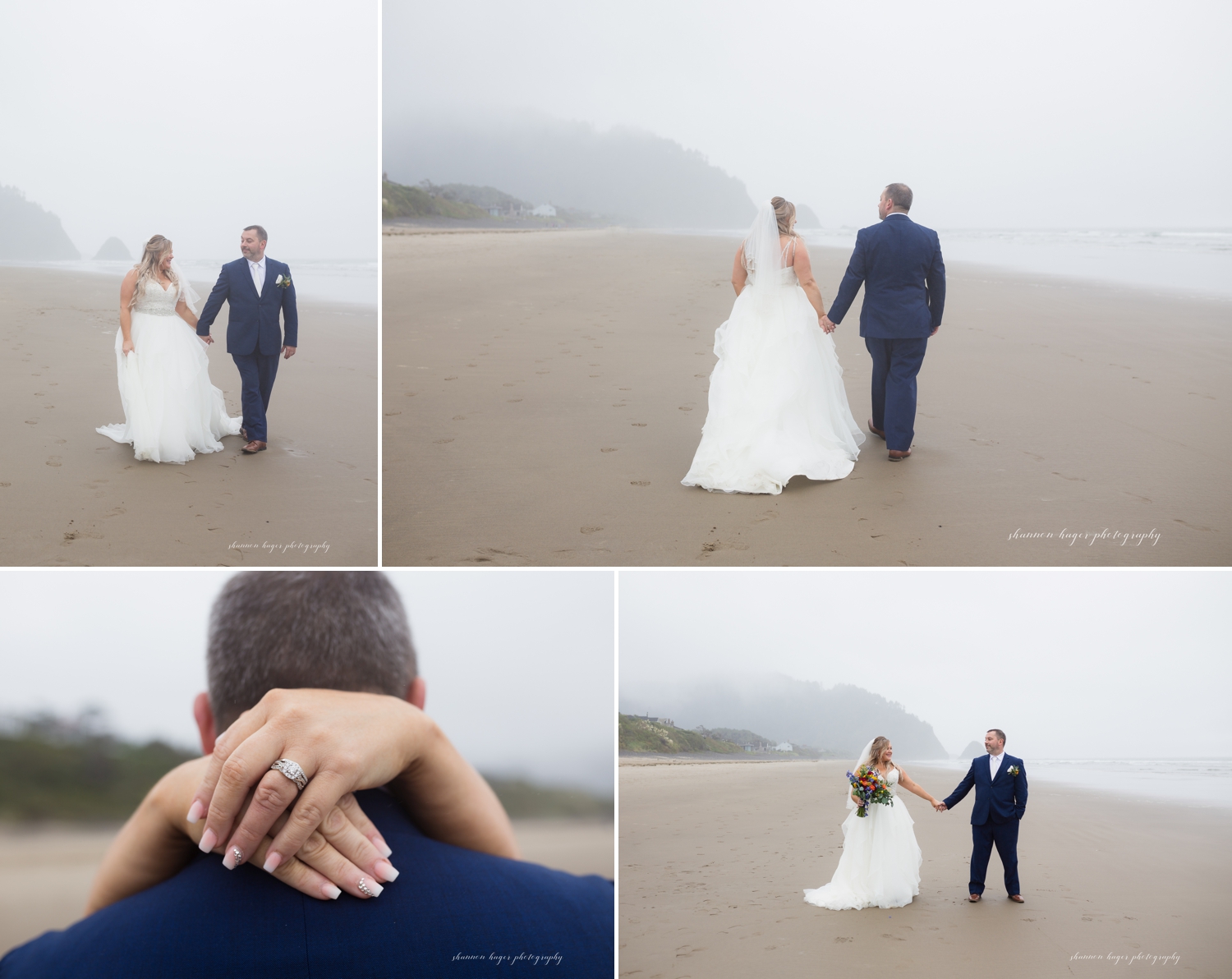 arch cape oregon coast wedding, shannon hager photography