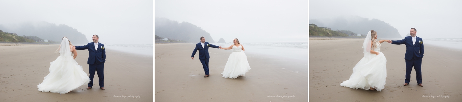 arch cape oregon coast wedding, shannon hager photography