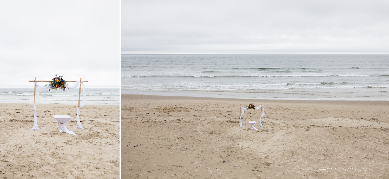 arch cape oregon coast wedding, shannon hager photography