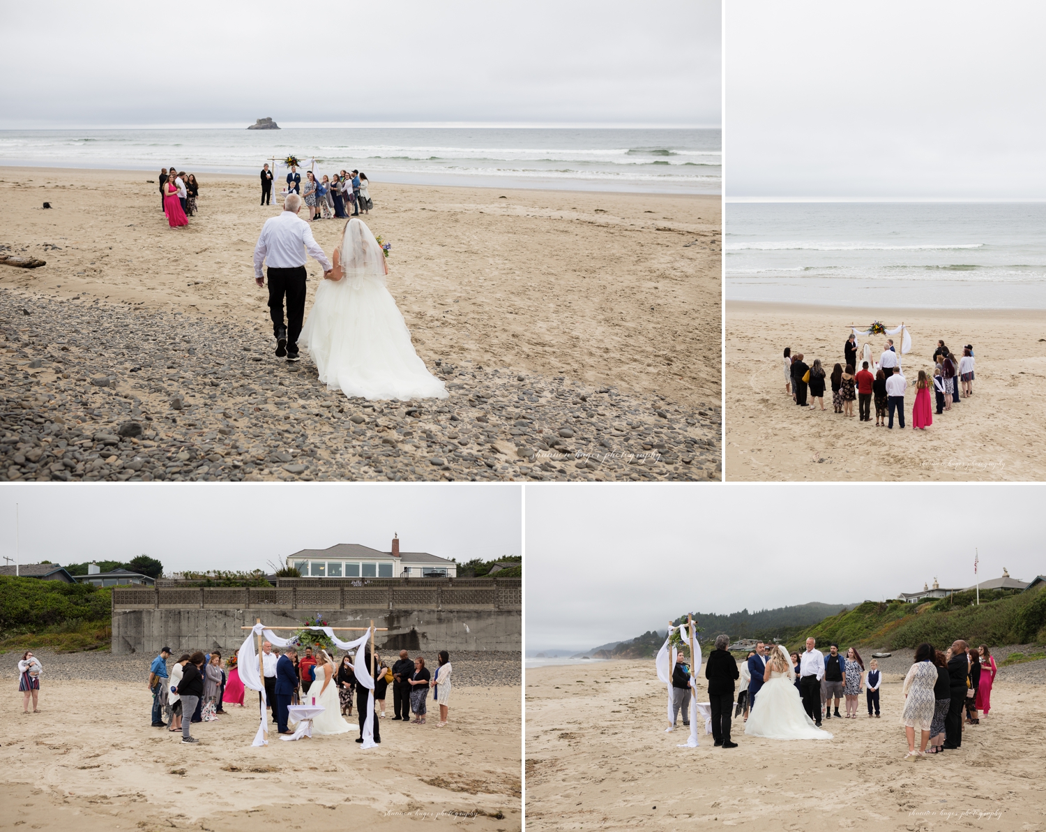 arch cape oregon coast wedding, shannon hager photography