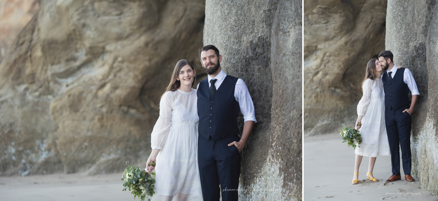 cannon beach anniversary session at hug point by shannon hager photography