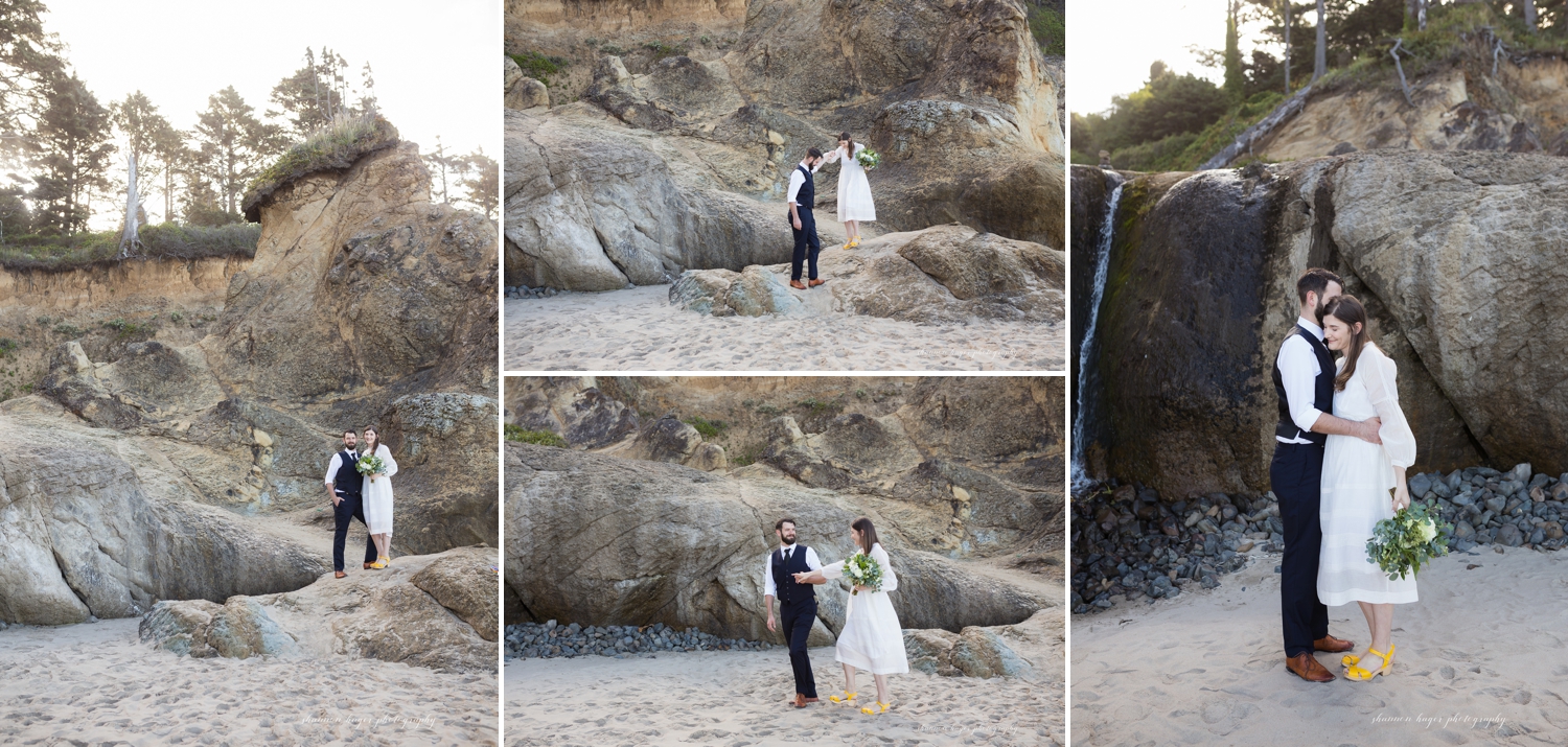 cannon beach anniversary session at hug point by shannon hager photography
