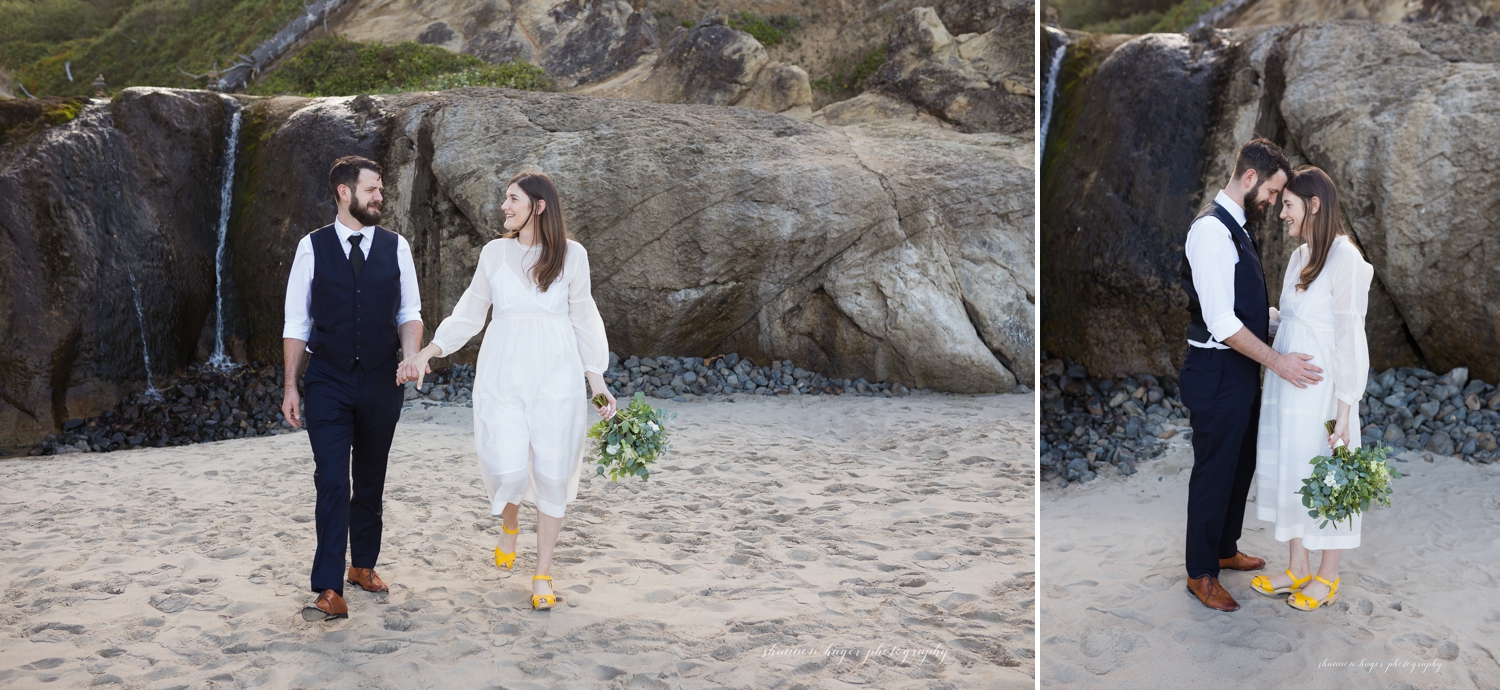 cannon beach anniversary session at hug point by shannon hager photography