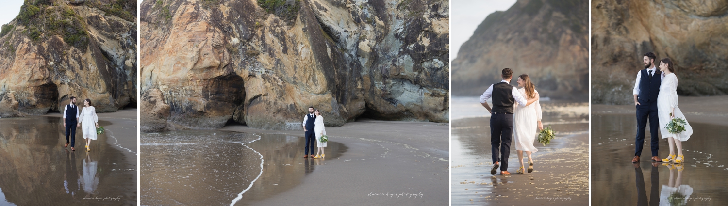 cannon beach anniversary session at hug point by shannon hager photography