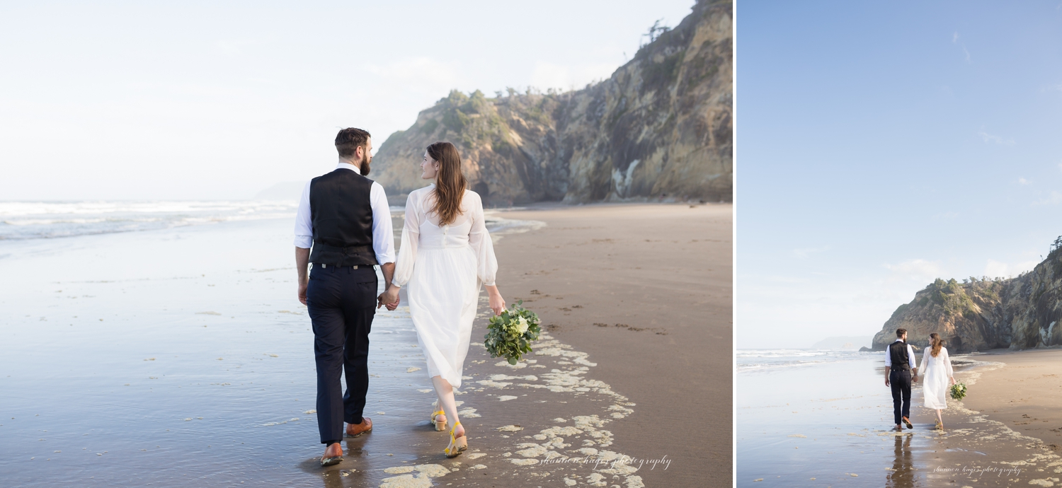 cannon beach anniversary session at hug point by shannon hager photography