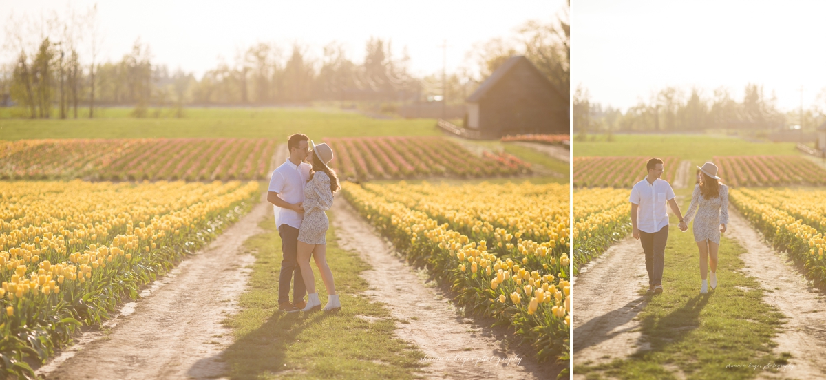 tulip wedding proposal, oregon engagement photographer