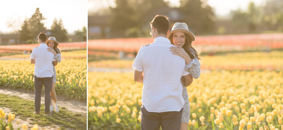 tulip wedding proposal, oregon engagement photographer