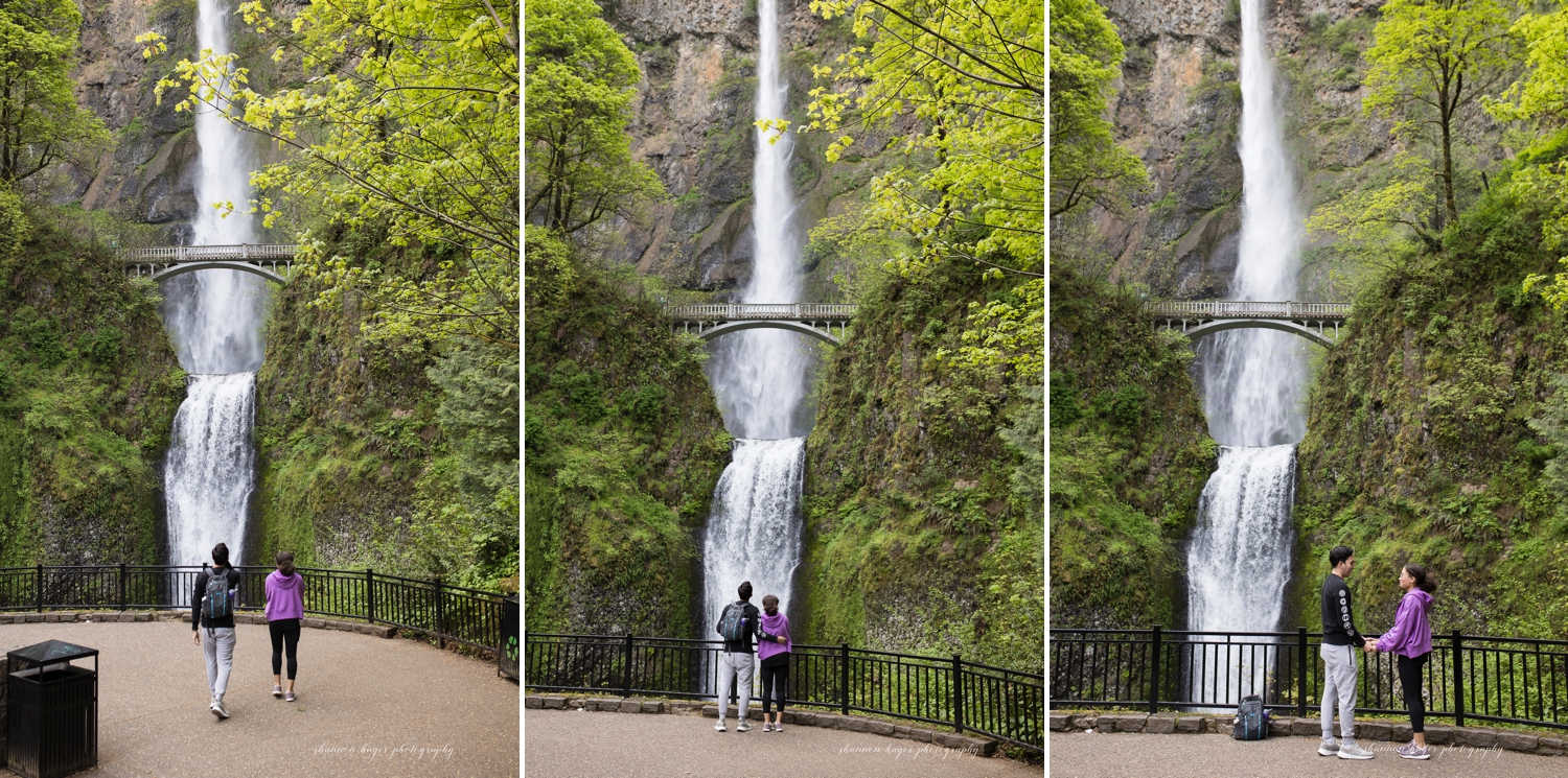 multnomah falls wedding proposal photos by shannon hager photography