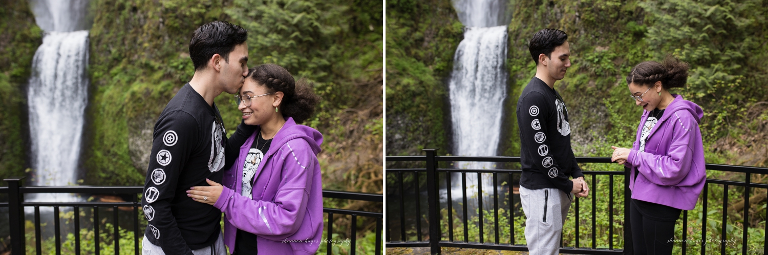 multnomah falls wedding proposal photos by shannon hager photography