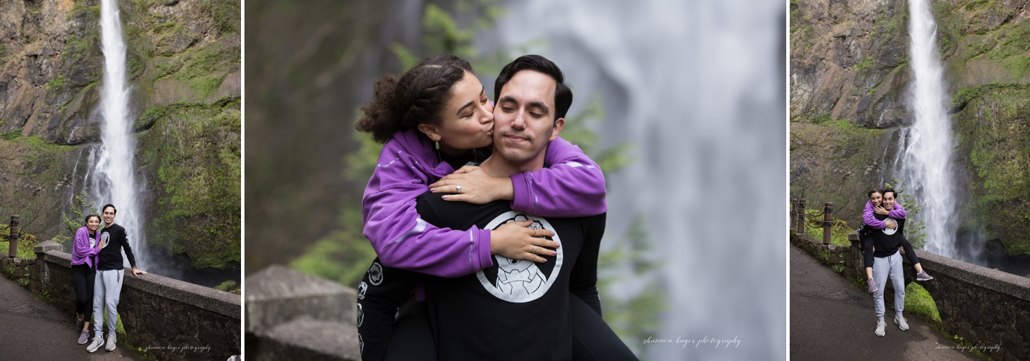 multnomah falls wedding proposal photos by shannon hager photography