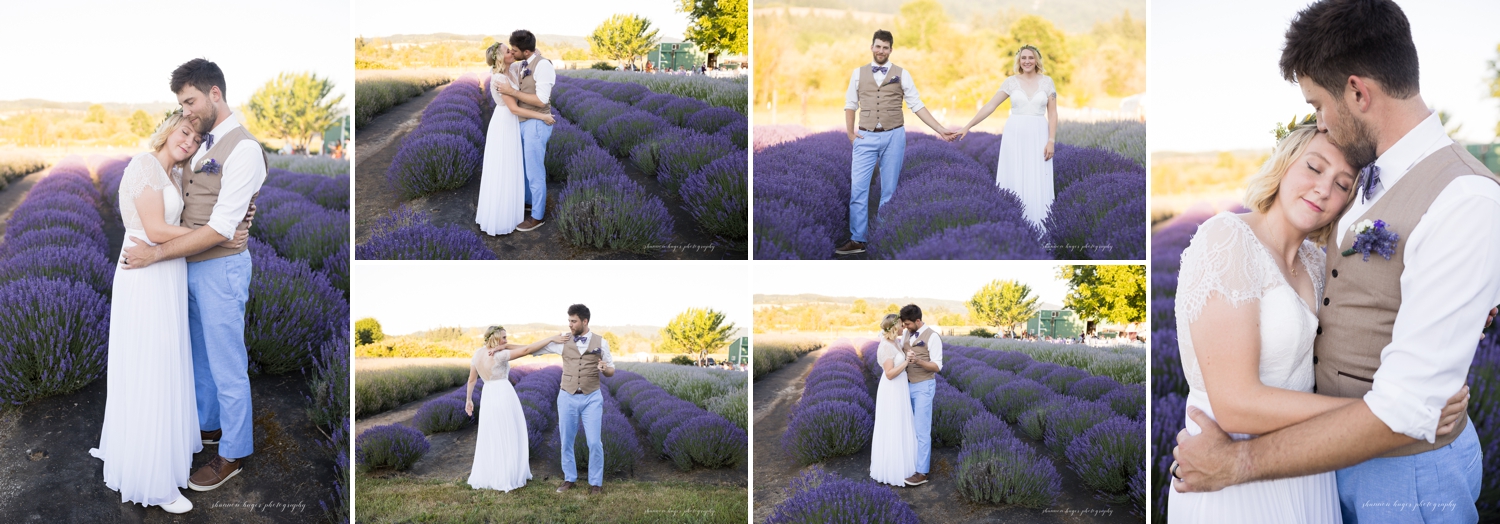 lavender farm wedding by oregon wedding photographer shannon hager