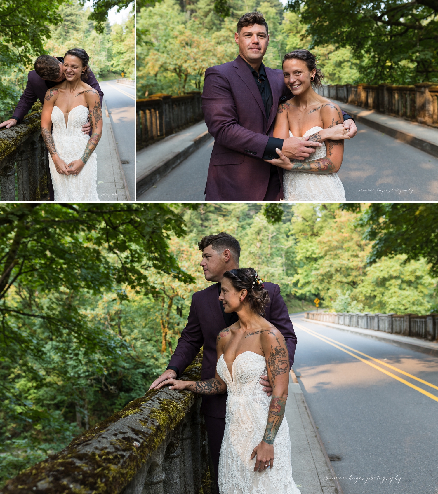 columbia river gorge elopement at latourell falls