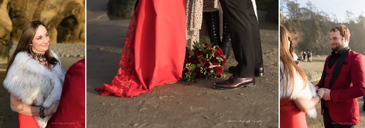cannon beach elopement photograper at hug point by shannon hager photography