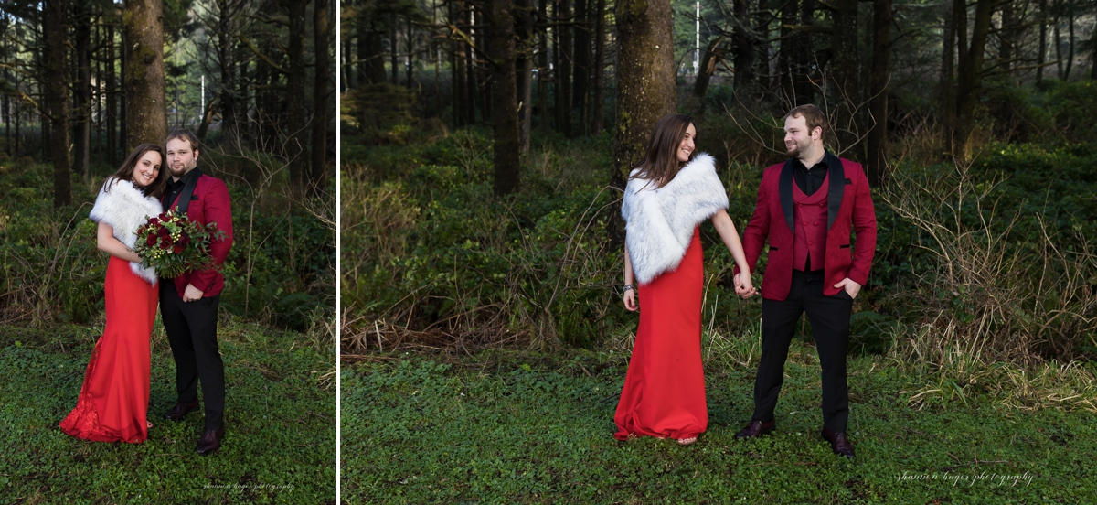 cannon beach elopement photograper at hug point by shannon hager photography