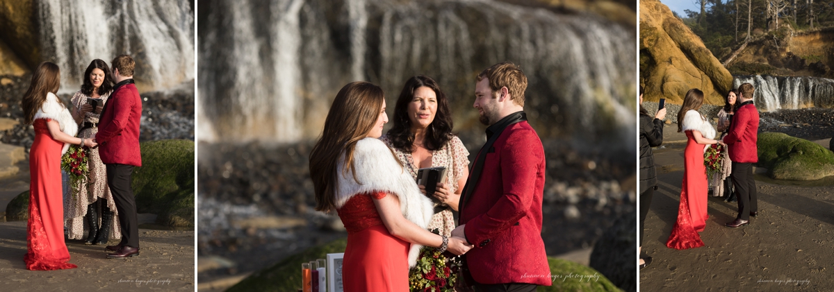 cannon beach elopement photograper at hug point by shannon hager photography