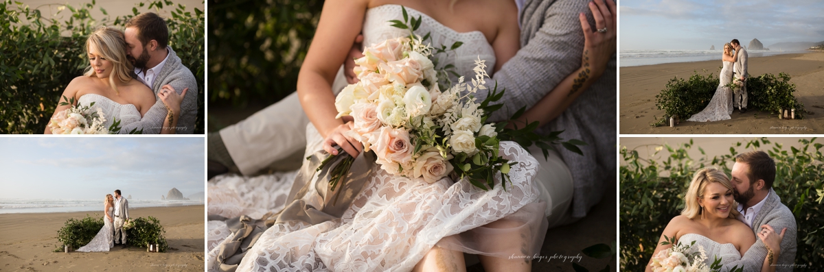 oregon coast elopement photos by Shannon Hager Photography in Cannon Beach
