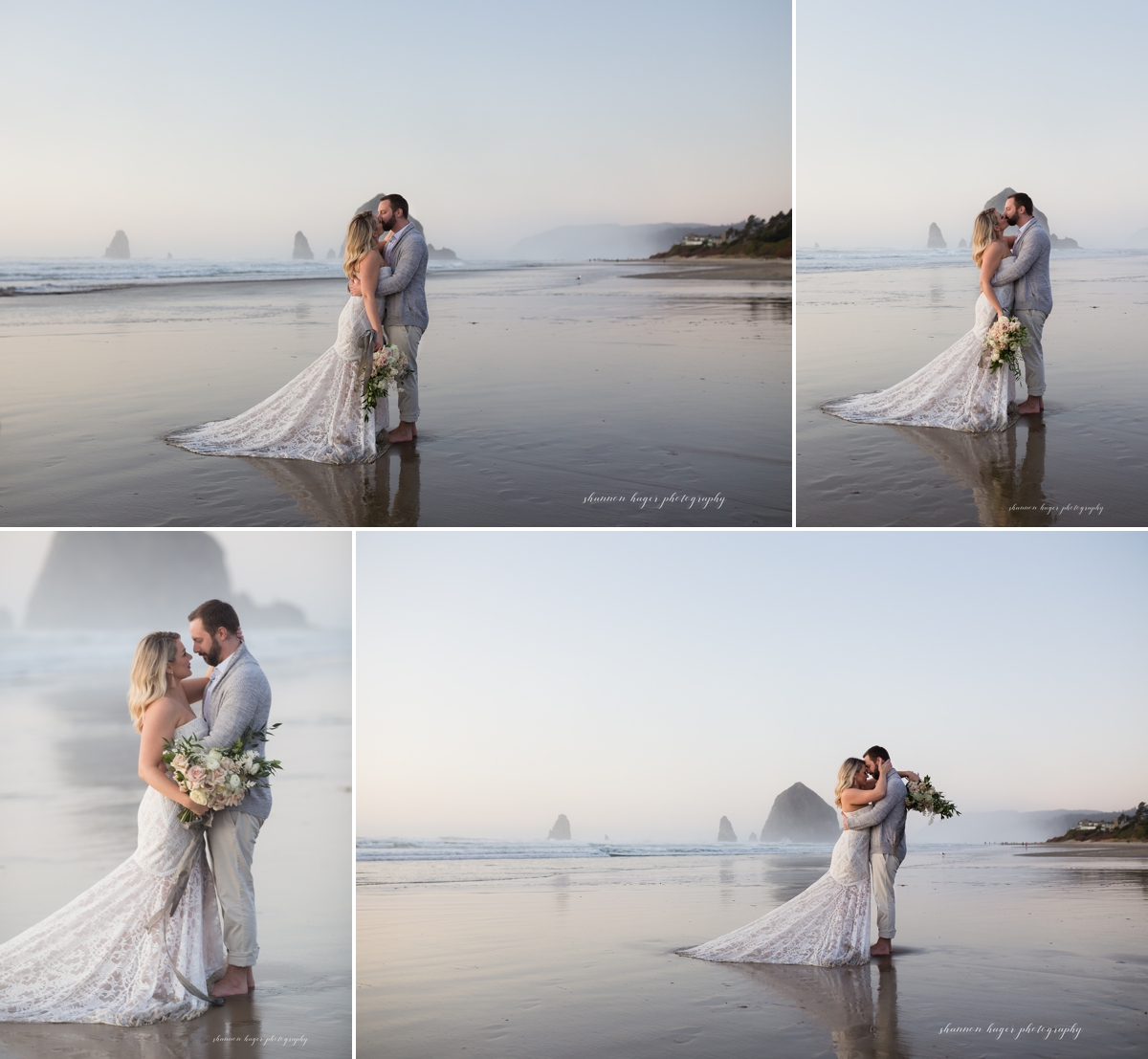 oregon coast elopement photos by Shannon Hager Photography in Cannon Beach