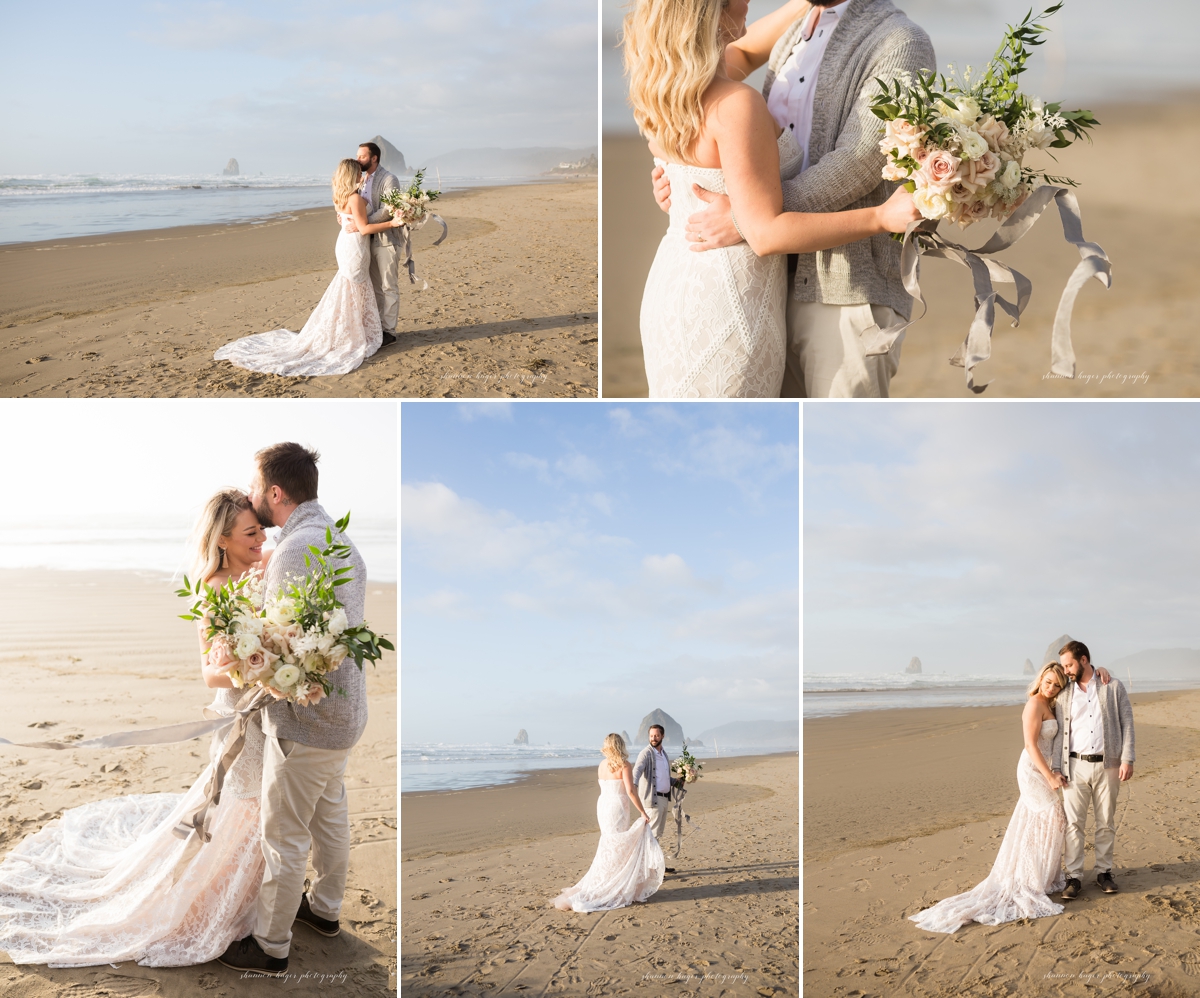 cannon beach elopement photos by Shannon Hager Photography