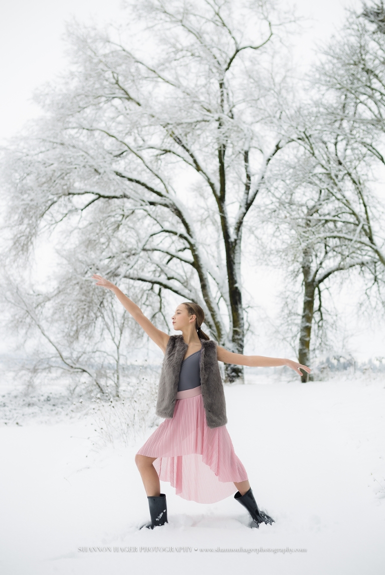 Stella Dancing in the Snow | Portland Dance Photographer
