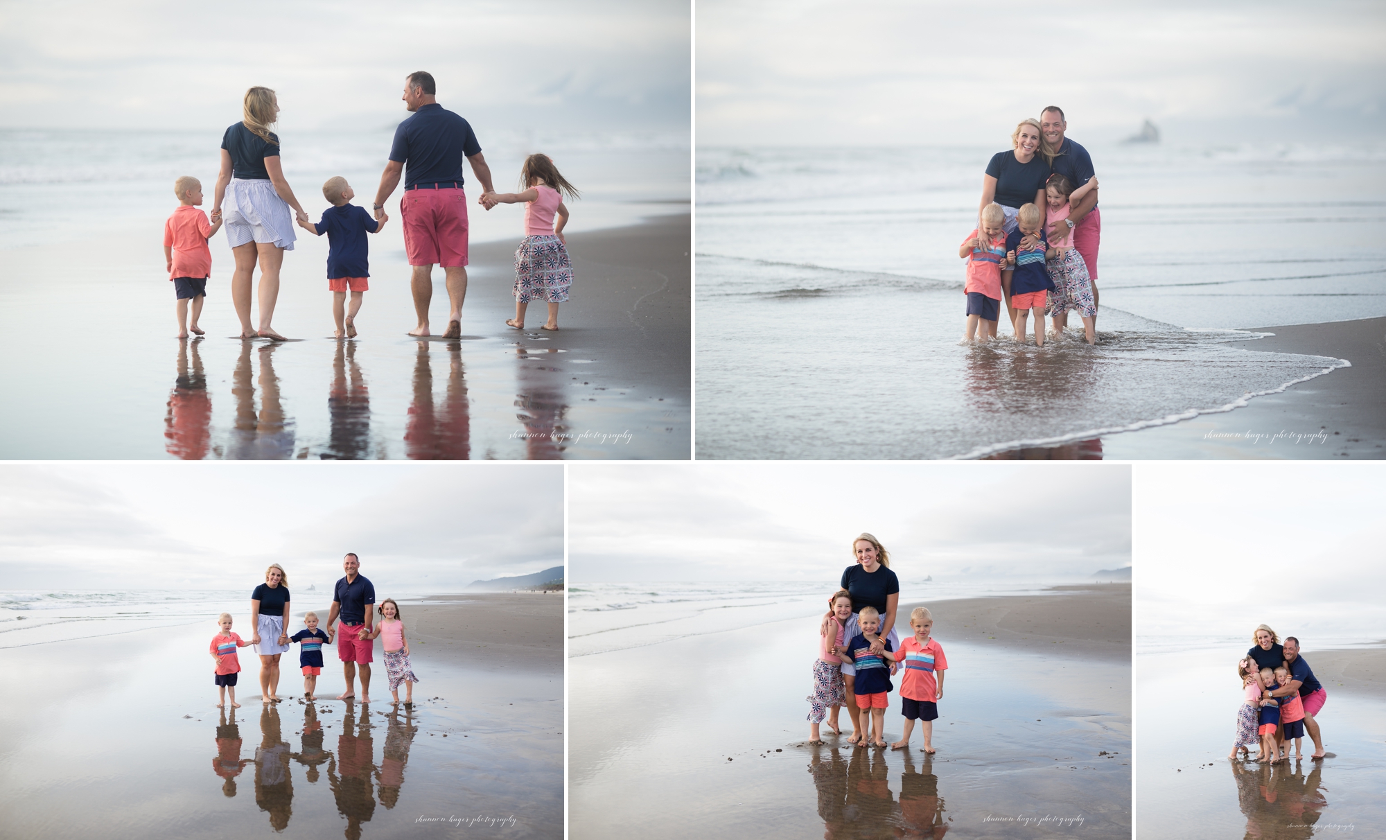 oregon coast family photographer, oregon coast extended family session, rockaway beach oregon photographer, portland family photographer, shannon hager photography