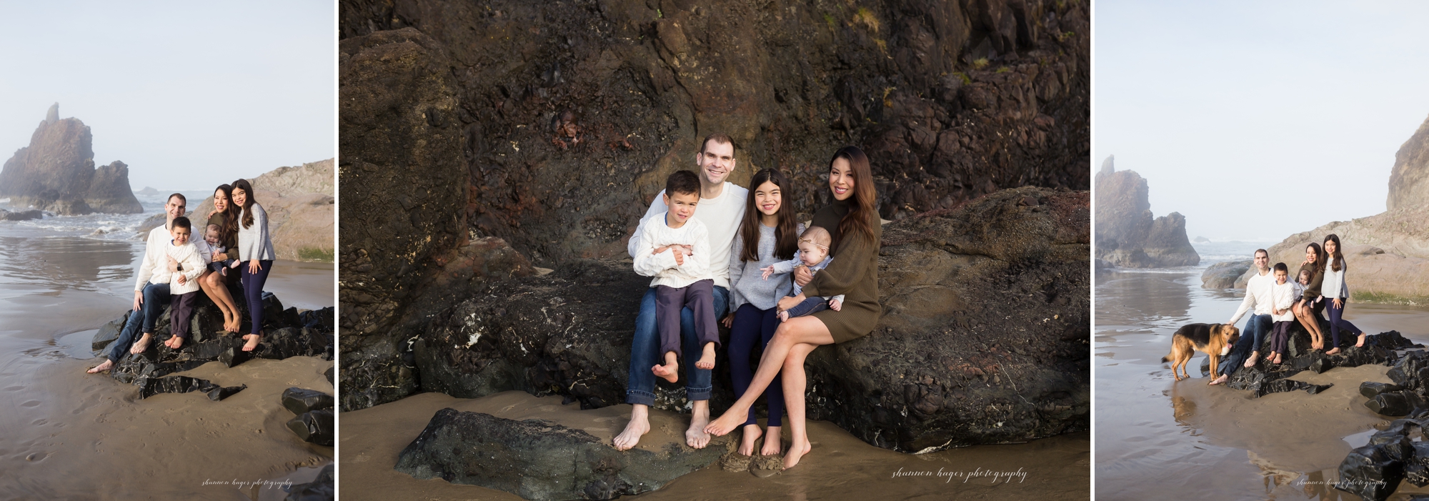cannon beach family photographer, oregon coast family photos in cannon beach, oregon coast photography by shannon hager photography