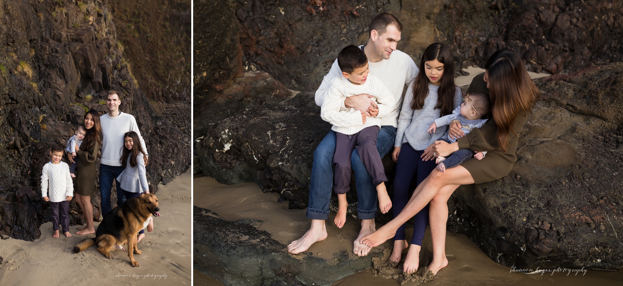 cannon beach family photographer, oregon coast family photos in cannon beach, oregon coast photography by shannon hager photography
