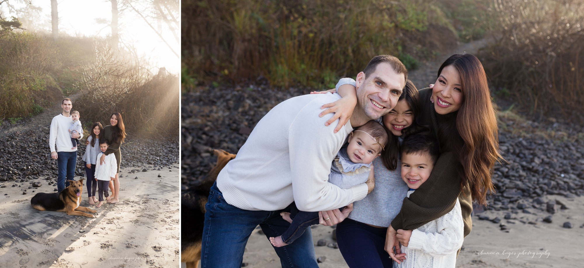 cannon beach family photographer, oregon coast family photos in cannon beach, oregon coast photography by shannon hager photography
