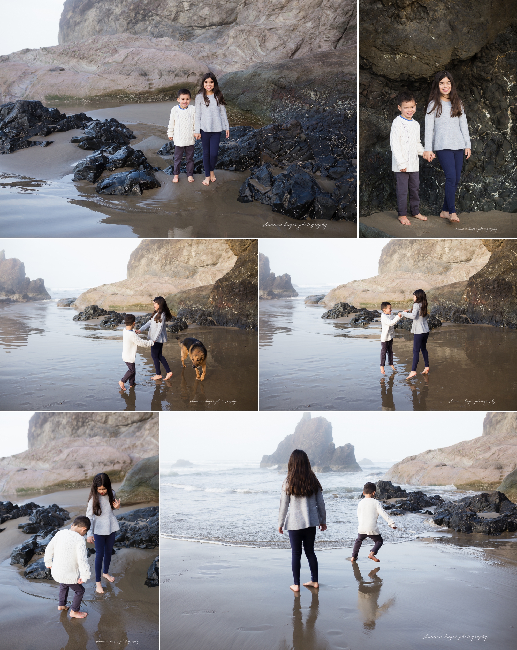 cannon beach family photographer, oregon coast family photos in cannon beach, oregon coast photography by shannon hager photography