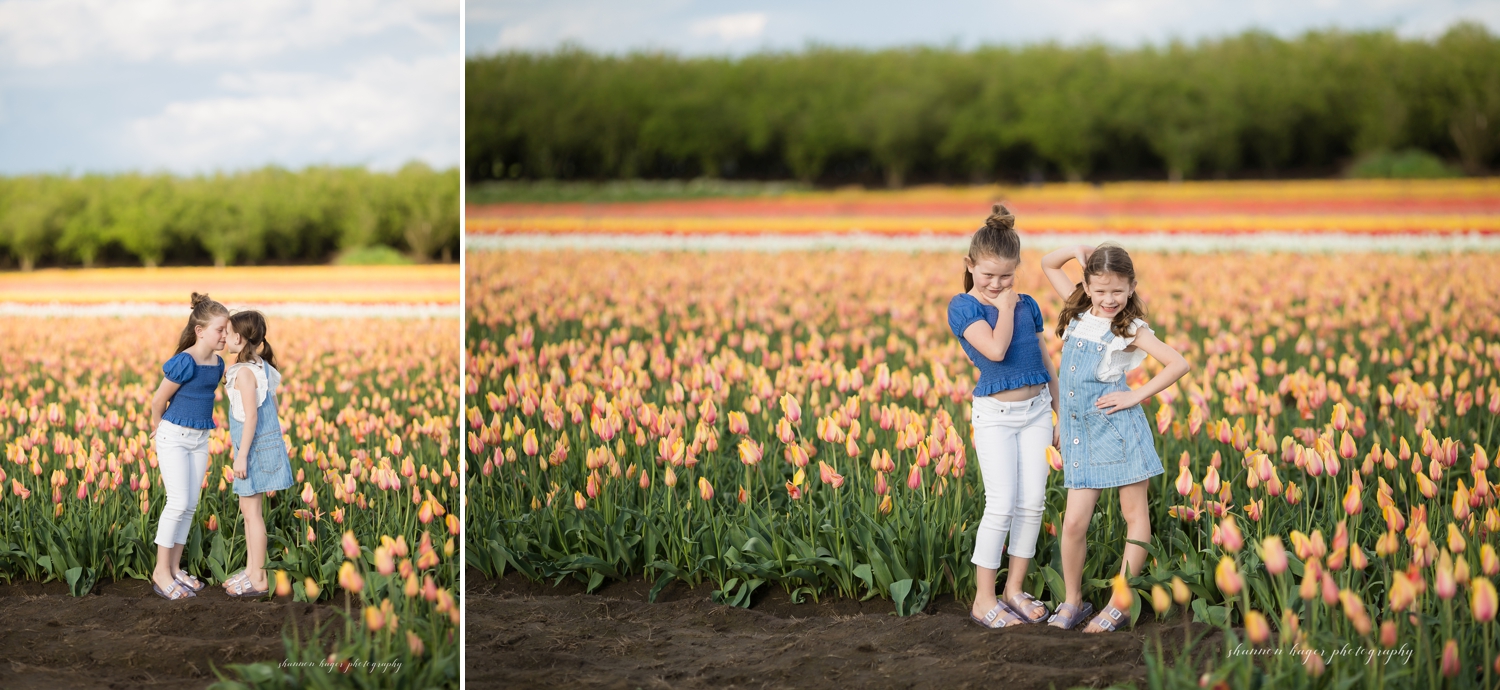 spring photos portland, wooden shoe tulip farm, tulip field photo session, portland family photography