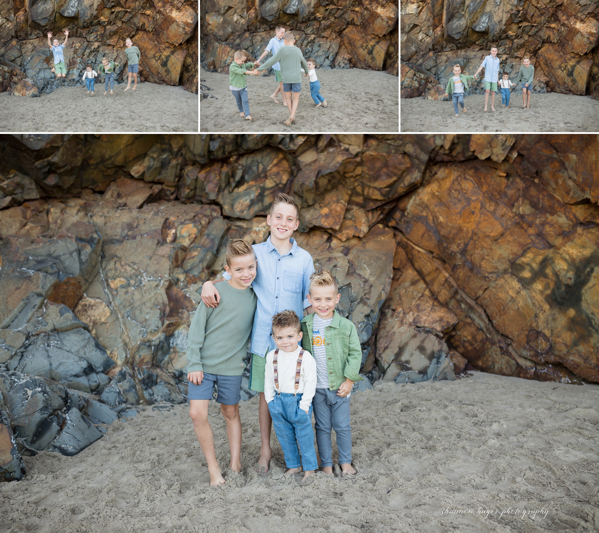 cannon beach family photographer, hug point family session by shannon hager photography