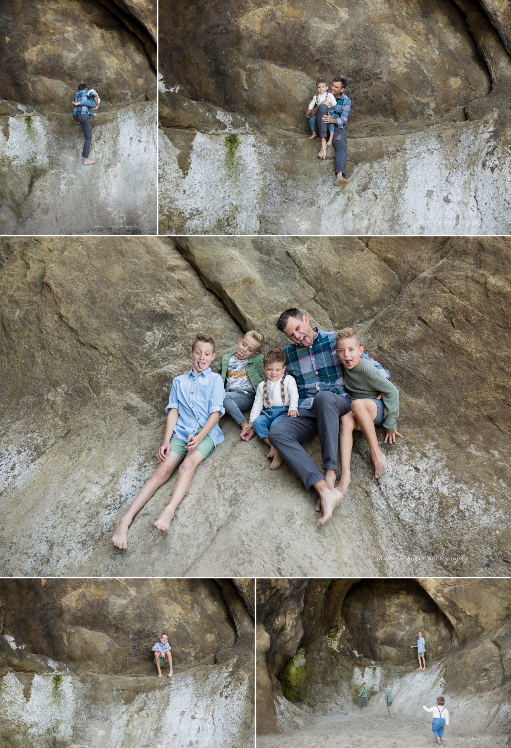 cannon beach family photographer, hug point family session by shannon hager photography