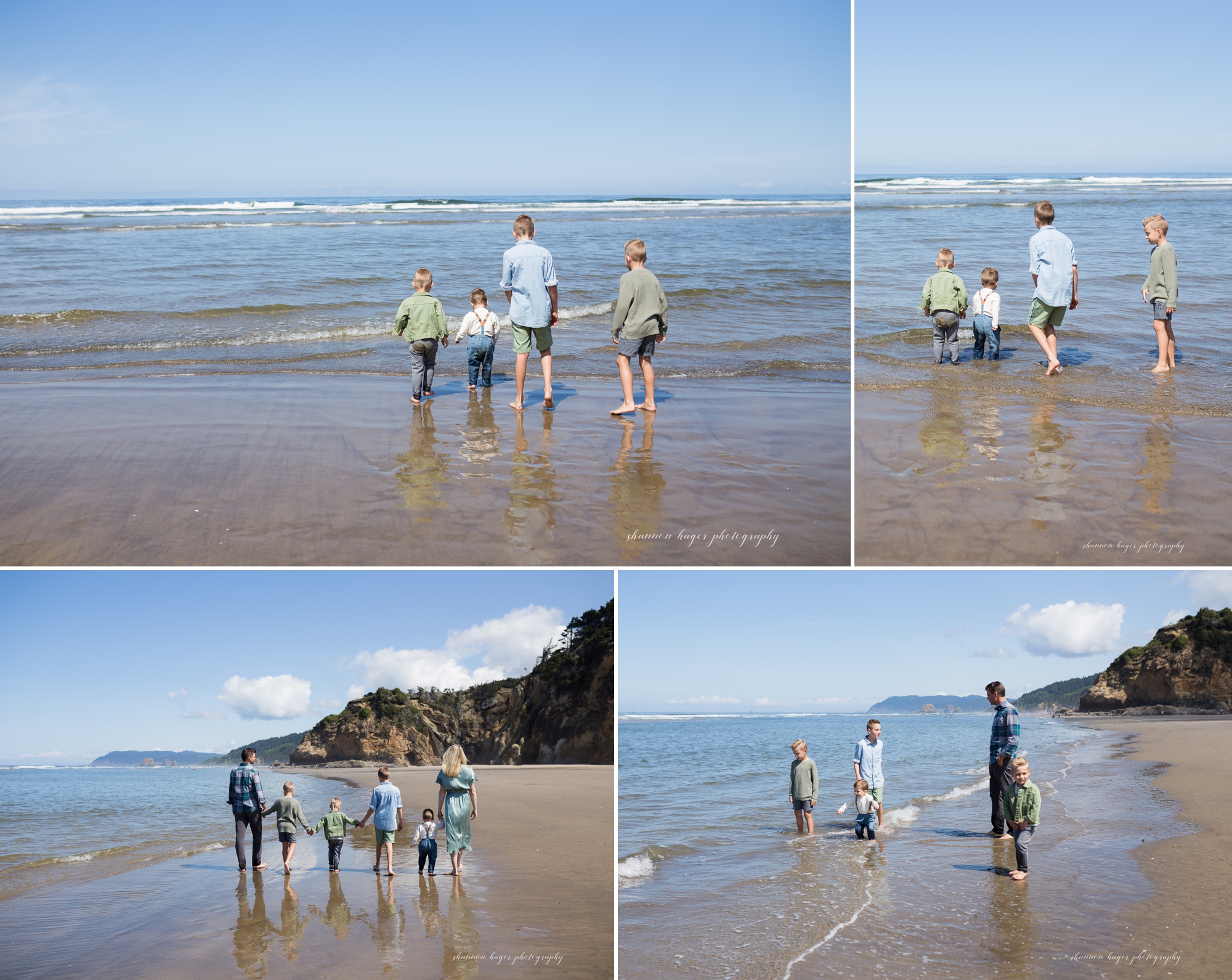 cannon beach family photographer, hug point family session by shannon hager photography