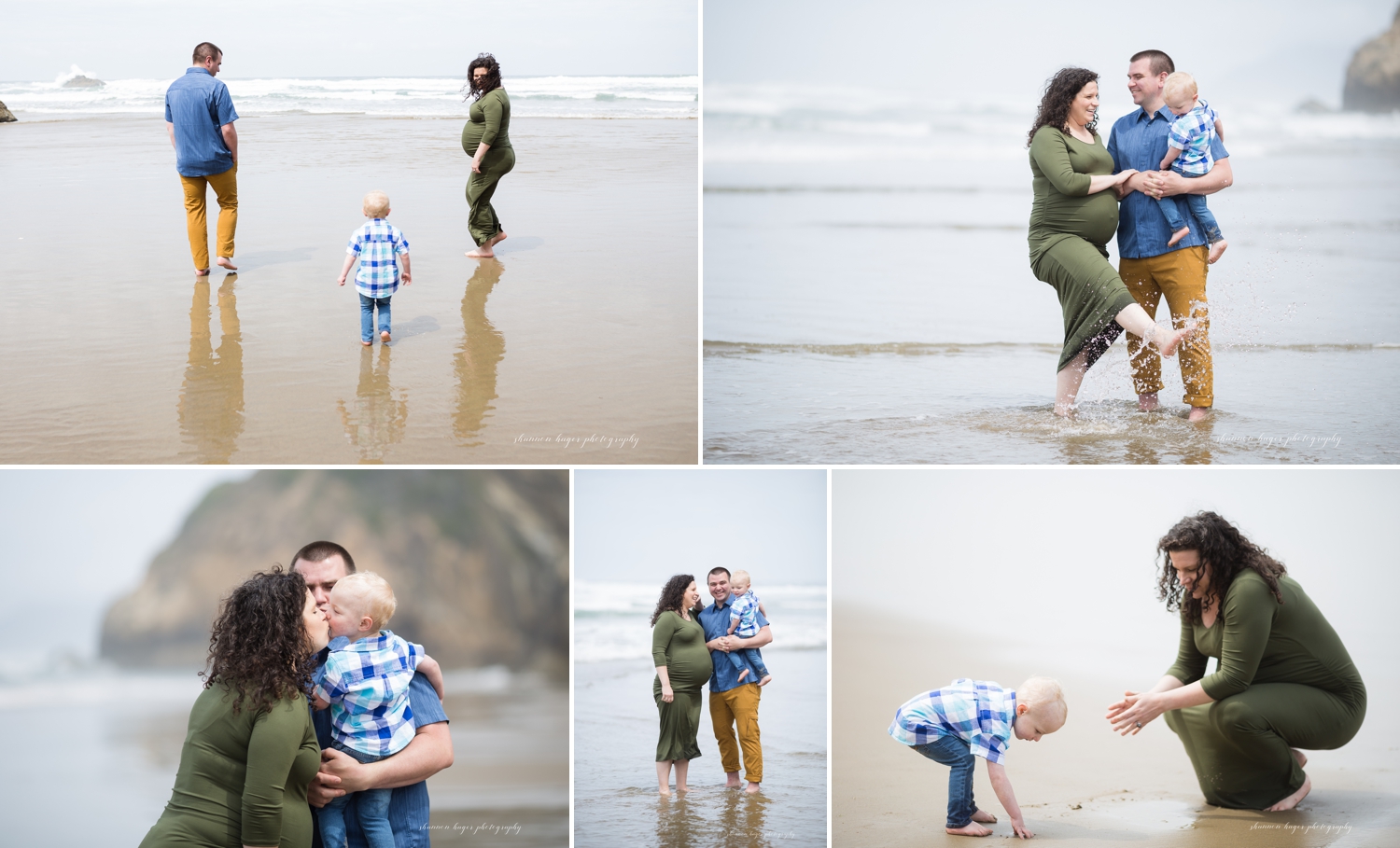 cannon beach maternity photography, hug point family photo session, oregon coast photographer