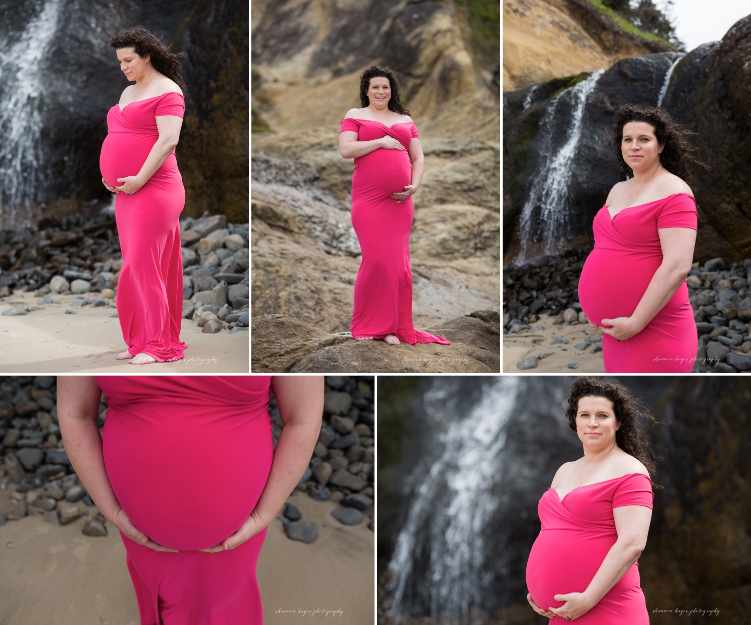 cannon beach maternity photography, hug point family photo session, oregon coast photographer