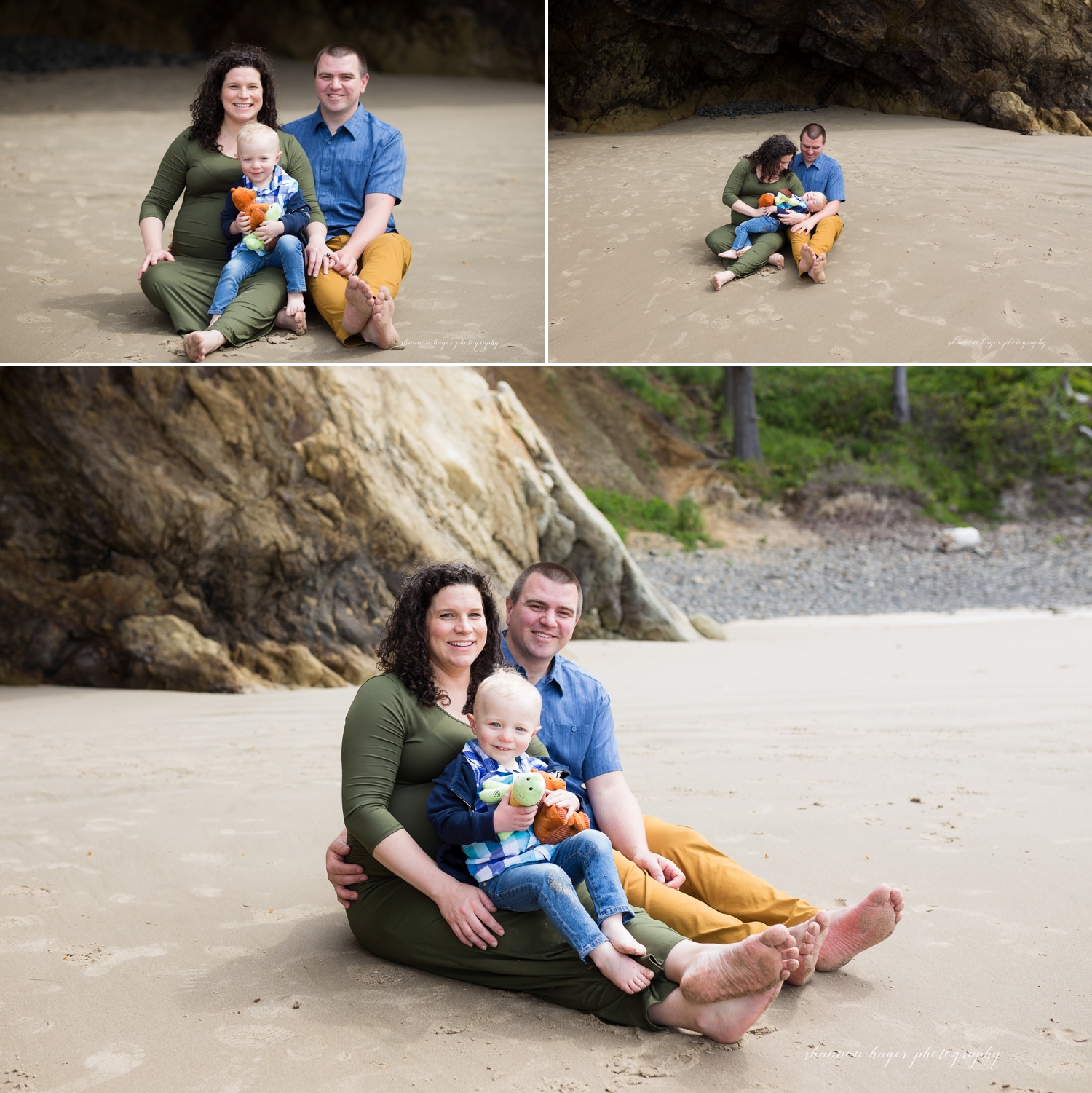 cannon beach maternity photography, hug point family photo session, oregon coast photographer