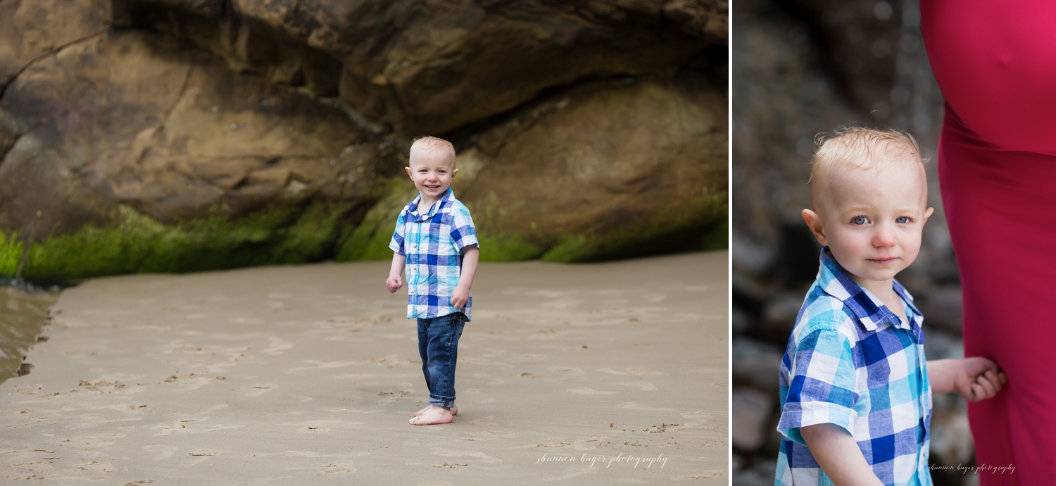 cannon beach maternity photography, hug point family photo session, oregon coast photographer