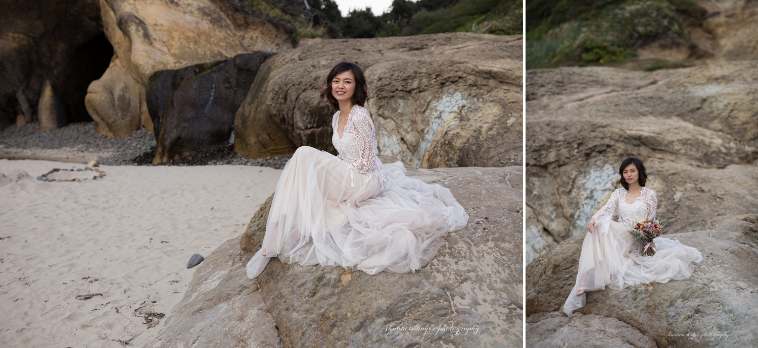 hug point cannon beach elopement, cannon beach photographer