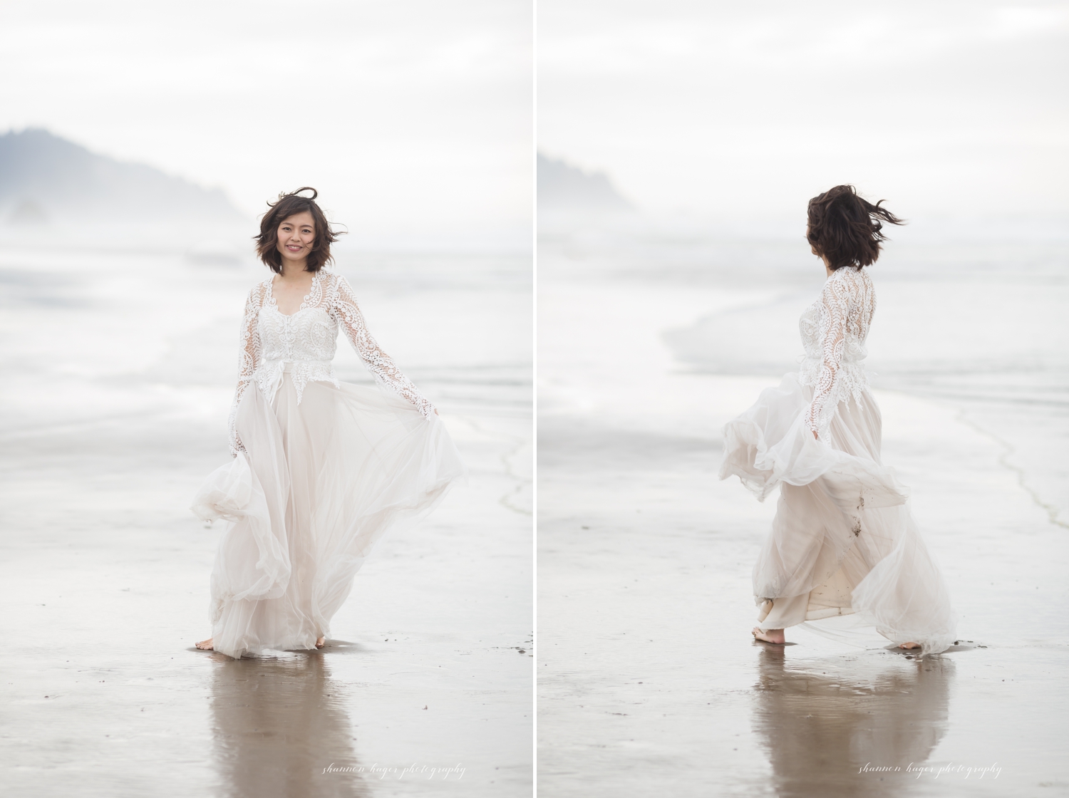 hug point cannon beach elopement, cannon beach photographer