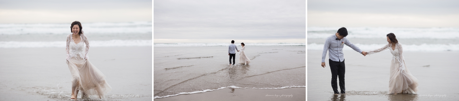 cannon beach elopement photographer, hug point wedding