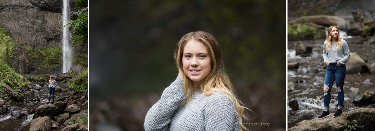 columbia river gorge senior photos, latourell falls photos, portland senior photographer