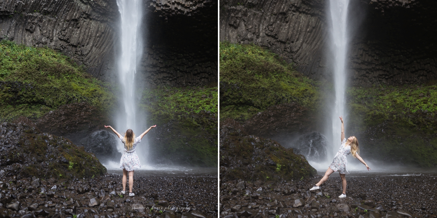 columbia river gorge senior photos, latourell falls photos, portland senior photographer